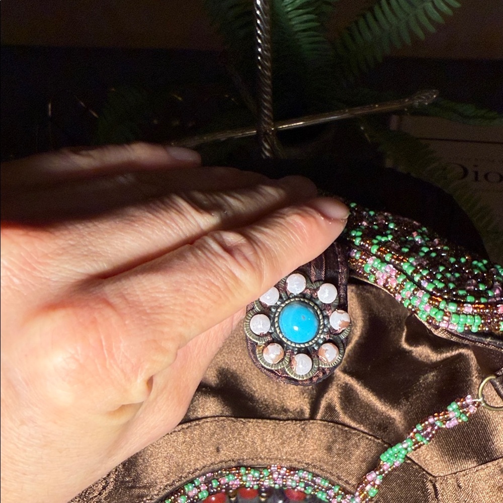 Bohemian Multicolor Beaded Women's Bag - Picture 5 of 7